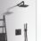 Ideal Standard Idealrain Horizontal Wall Mounted Shower Arm Silk Black 400mm x 55mm