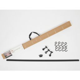 Rothley  8-Hook Utensil Rail Kit Matt Black 1000mm
