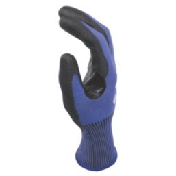 MCR Safety Graphene Fibre CT1071PU Cut-Resistant Gloves Blue/Black Medium