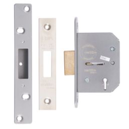 ERA  5 Lever Satin Nickel Mortice Deadlock 64mm Case - 44mm Backset