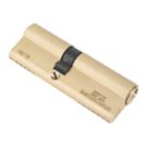 Smith & Locke Fire Rated 1 Star Double 6-Pin Euro Cylinder Lock 40-50 (90mm) Polished Brass