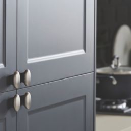 Essentials Chervil Round Cabinet Knob Brushed Nickel 32mm 2 Pieces