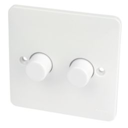 Hager WMDRP2KIT 2-Gang Modular Dimmer Switch White