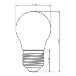 LAP  E27 Mini Globe LED Light Bulb Clear 470lm 2.9W 4 Pack