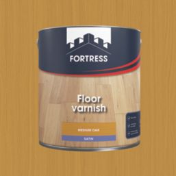 Fortress 2.5Ltr Mid Oak Satin Water-Based Floor Varnish