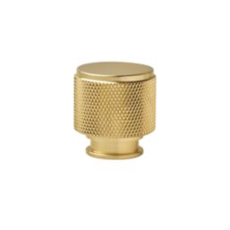 Elite Knobs & Handles Kensington Knurled Cabinet Knob Brushed Brass 25mm