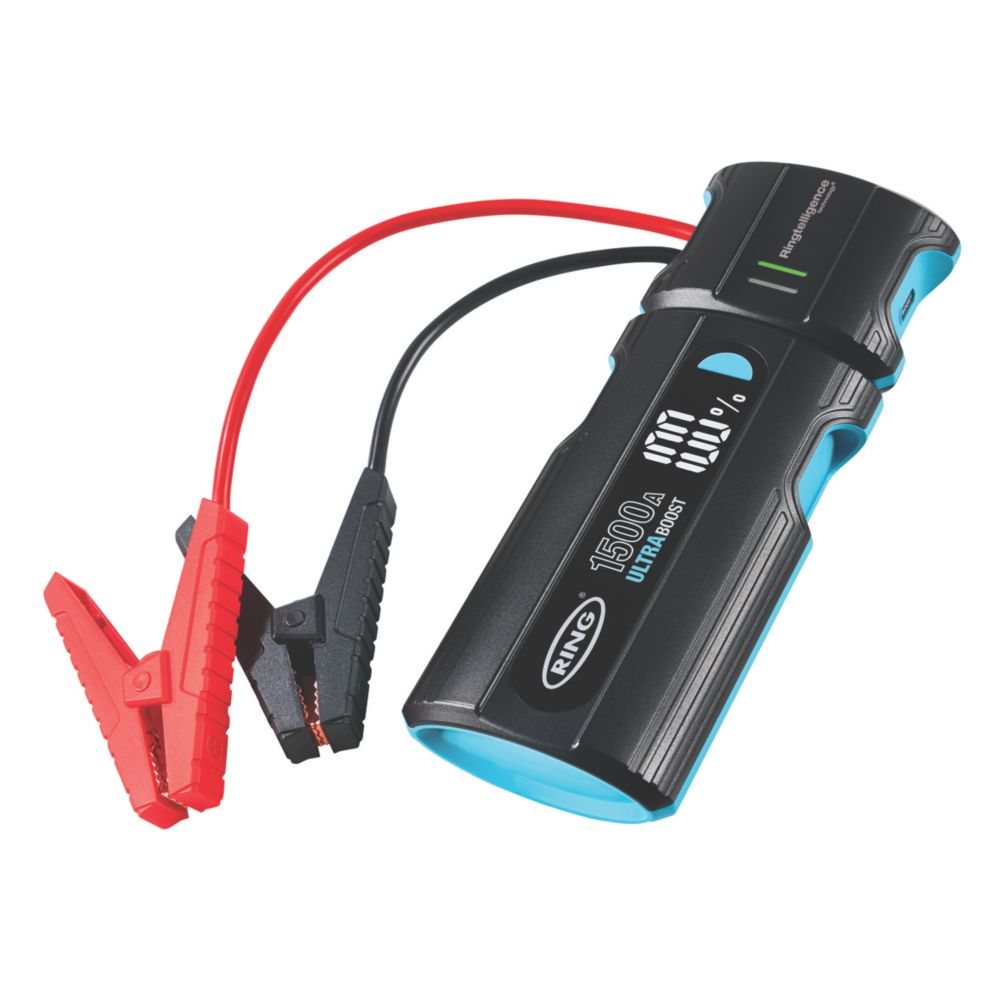 Ring RJS030 1500A Lithium Jump Starter + Type A & C USB Charger - Screwfix