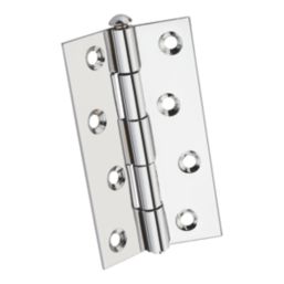 Smith & Locke Polished Chrome  Door Hinge 90mm x 57mm 2 Pack