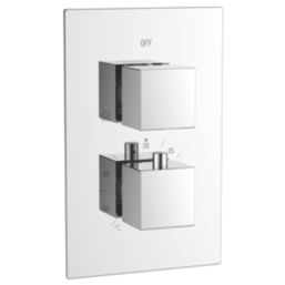 ETAL Veda Concealed Dual Outlet Thermostatic Chrome Shower Valve With Diverter