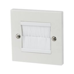 Labgear  2-Module Modular Brush Faceplate White