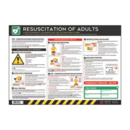 Essentials "Resuscitation of Adults" PVC Safety Poster 420mm x 594mm