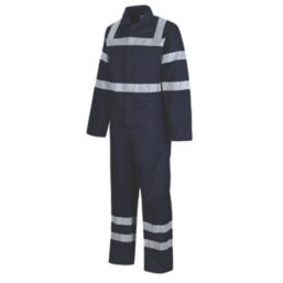 Wearwell   Flame Retardant Boilersuit Navy Large 46" Chest 31" L
