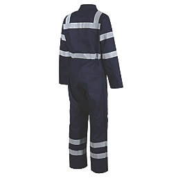 Wearwell   Flame Retardant Boilersuit Navy Large 46" Chest 31" L