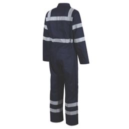 Wearwell   Flame Retardant Boilersuit Navy Large 46" Chest 31" L