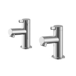 Swirl Bonda Chrome  170mm Deck Mounted Lever 2 Tap Holes Bath Pillar Tap