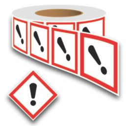 Essentials  Harmful/Irritant GHS Labels (Roll) 100mm x 100mm