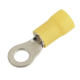 Essentials Insulated Yellow 5mm Ring Crimps 100 Pack