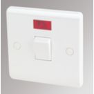 LAP  20A 1-Gang DP Control Switch White with Neon