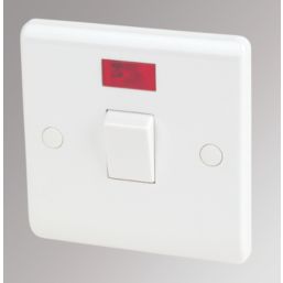 LAP  20A 1-Gang DP Control Switch White with Neon
