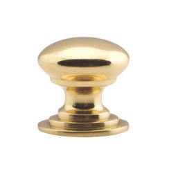 Carlisle Brass  Victorian Cupboard Knob Polished Brass 25mm