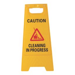 Essentials Caution Cleaning In Progress A-Frame Safety Sign 600mm x 290mm