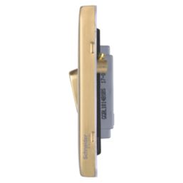 Schneider Electric Lisse Deco 10AX 1-Gang Intermediate Switch Satin Brass with Black Inserts