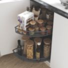 Essentials Grey  Half Moon Carousel Storage System 800mm