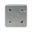 British General  13A Unswitched Metal Clad Passive Fused Spur & Flex Outlet with White Inserts