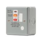 British General  13A Unswitched Metal Clad Passive Fused Spur & Flex Outlet with White Inserts