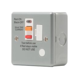 British General  13A Unswitched Metal Clad Passive Fused Spur & Flex Outlet with White Inserts