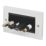 Labgear  4-Module Modular Brush Faceplate White