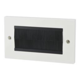 Labgear  4-Module Modular Brush Faceplate White