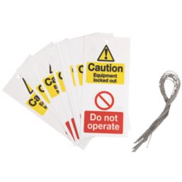 Essentials 'Caution, Do Not Operate' Safety Maintenance Tags 10 Pack