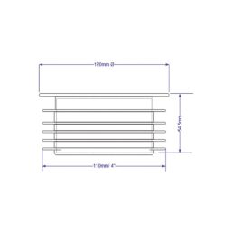 McAlpine  Push-Fit Drain Blanking Cap Black 110mm