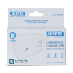 Hispec HSA/BC/10  Battery Standalone Carbon Monoxide Alarm with Safespec Data Extraction