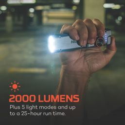 Nebo Edge 2K Rechargeable LED Flashlight Grey 2000lm