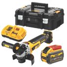 DEWALT DCG405X1T-GB 54V 1 x 9.0Ah Li-Ion XR FlexVolt 4.9" Brushless Cordless 18V Angle Grinder
