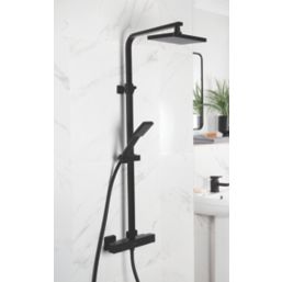 Bristan Craze HP Rear-Fed Exposed Black Thermostatic Diverter Mixer Shower