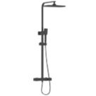 Bristan Craze HP Rear-Fed Exposed Black Thermostatic Diverter Mixer Shower