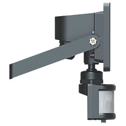 LAP Weyburn Outdoor LED Floodlight With PIR Sensor Black 10W 1000lm