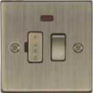 Knightsbridge  13A Switched Fused Spur with LED Antique Brass