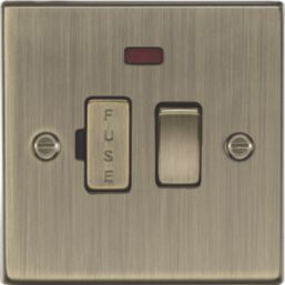 Knightsbridge  13A Switched Fused Spur with LED Antique Brass