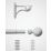 Rothley Matt White Extendable Curtain Pole with Orb Finials 28mm x 125-216cm