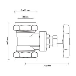 Flomasta Gate Valve 28mm