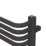 Flomasta U-Shape 1580mm x 500mm 3102BTU Black Vertical Designer Radiator