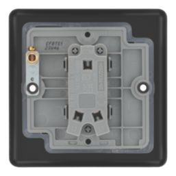LAP  20A 16AX 1-Gang 2-Way Switch  Matt Black with Colour-Matched Inserts