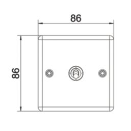LAP  20A 16AX 1-Gang 2-Way Switch  Matt Black with Colour-Matched Inserts
