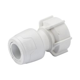 Hep2O Hand-Titan Plastic Push-Fit Straight Keyless Tap Connector 15mm x 3/4"