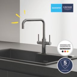 Grohe Ambi Dual-Lever Mono Mixer Kitchen Tap Chrome