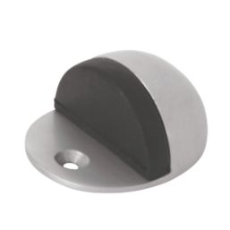 Oval Door Stops 48 x 21mm Satin 2 Pack